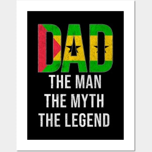 Sao Tomean Dad The Man The Myth The Legend - Gift for Sao Tomean Dad With Roots From Sao Tomean Posters and Art